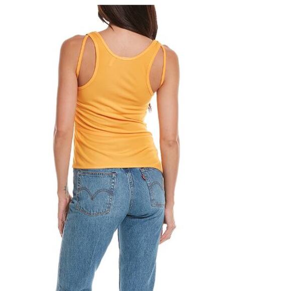 Helmut Lang Women's Asymmetric Tank TOP Apricot NWT 265 Sz XS IRRG - Picture 3 of 15